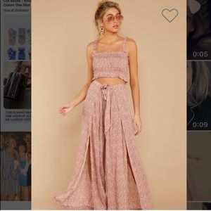 Beach Trip Blush Print 2 Piece Set (Worn once!)